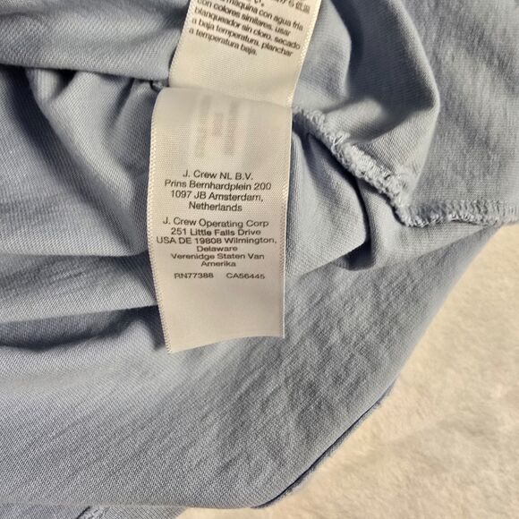 Madewell Women’s Side-Cinch Puff Sleeve Light Blue Cotton Tee XXS NWOT - Picture 6 of 15